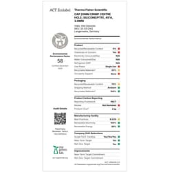 Fisherbrand 20 mm krympetætning, s lv, aluminiumshætte, 10 mm centerhul, samlet septum S&oslash;lv, Bl&aring; gennemsigtig, Hvid | Buy Online | Fisher Scientific